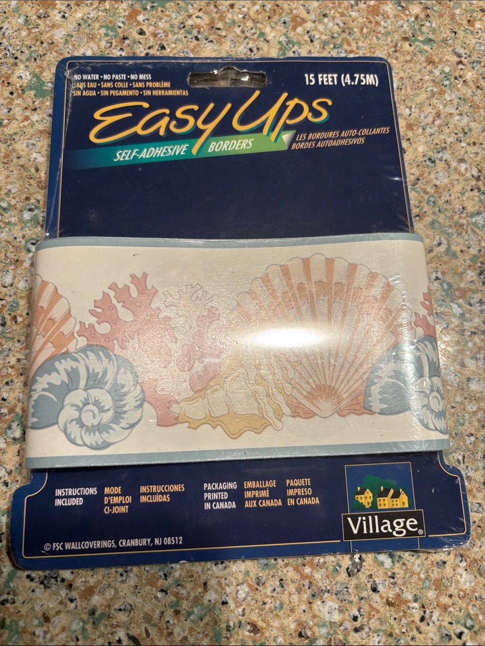 Village Easy Ups self-adhesive wallpaper border coastal